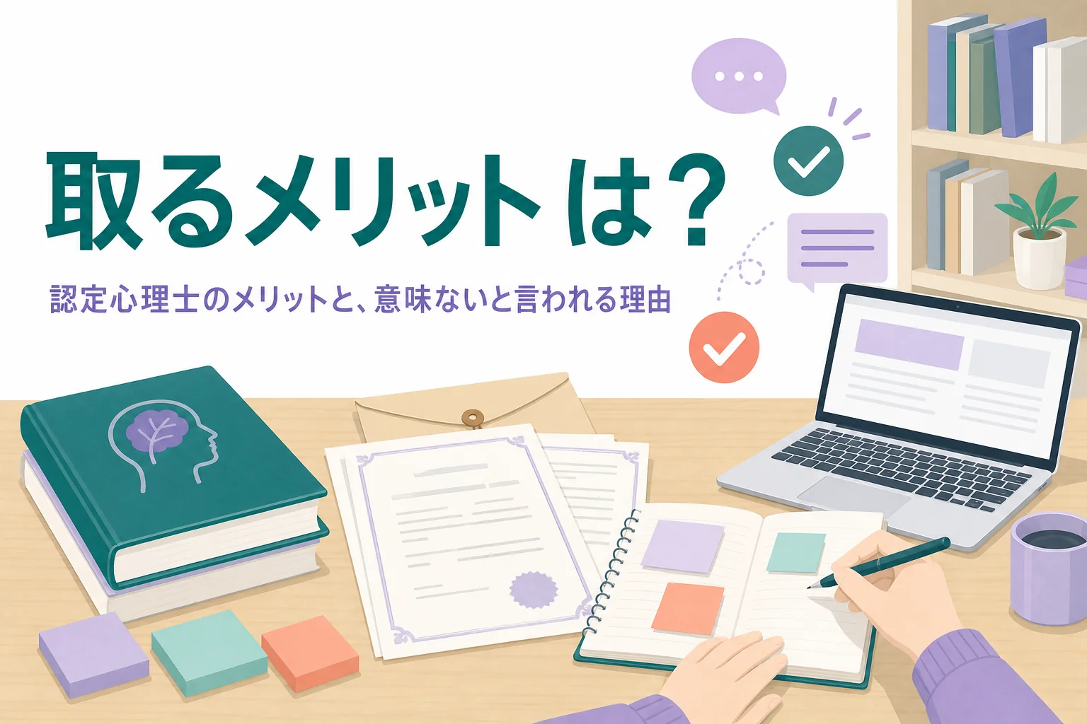 認定心理士を取るメリットと、意味ないと言われる理由を解説する記事のアイキャッチ